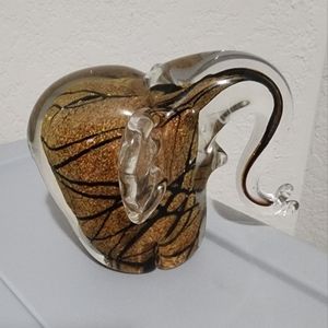 Dale Tiffany glass art elephant figurine sculpture paperweight decorative accent